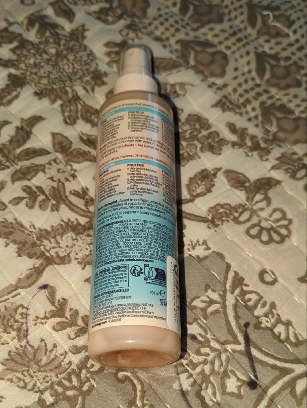 Pureology Color Fanatic 21 Essential Benefits - Turquoise Gradient Bottle